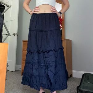 Navy blue maxi skirt